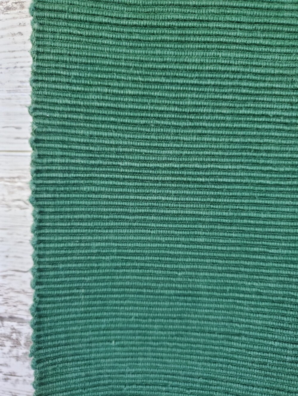 Reversible Green Ribbed Tree Table Runner Rustic Cabin Holiday Decor - Picture 6 of 11